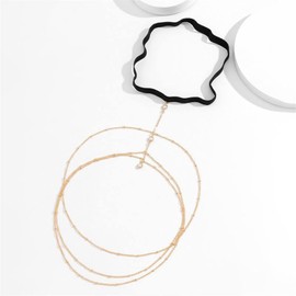 Inateannal Imitation Pearl Leg Body Chain for Women Girls Multilayer Tassel Thigh Chain Boho Beach Stretch Body Chain Harness Rave Thigh Accessories for Nightclub Party