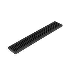 NDS 243-1 Spee-D Channel Drain Grate, 4-1/8-Inch wide X 2-Feet long, for Driveways, Patios, Pool Decks and Commercial Areas, Plastic, Black