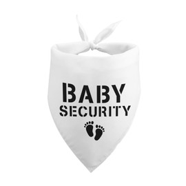 Baby Announcement Props - Security Dog Bandana - White, Gender Reveal Photo Prop - Pet Accessories for Dog Lovers