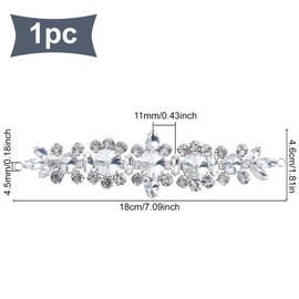 FINGERINSPIRE Rhinestone Dress Decoration Wedding Dress Crystal Appliques Shiny Crystal Rhinestone Patches Rhinestone Appliques for Bridal Belt Wedding Dress DIY Clothing, Rhinestone crystal