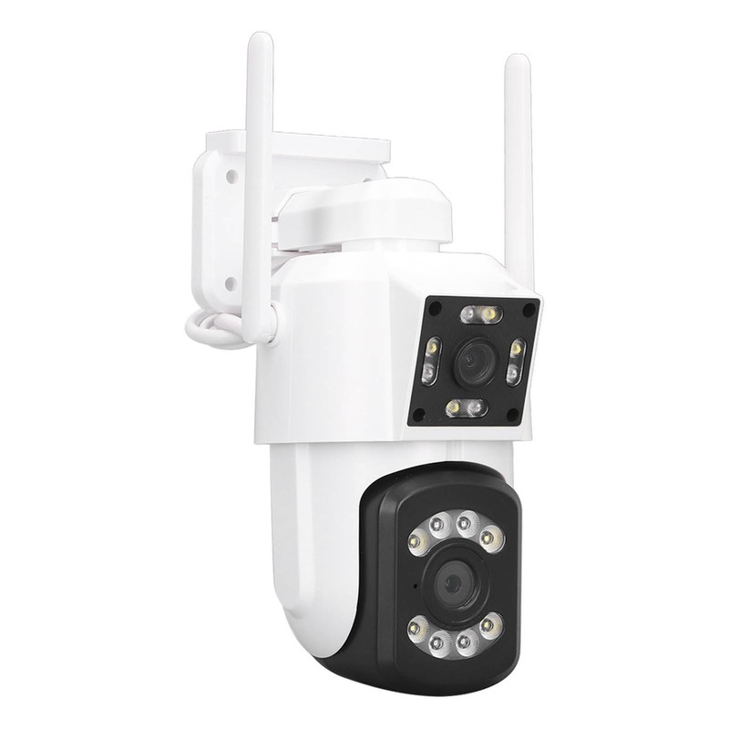 Outdoor WiFi Surveillance Camera 2 Lens Security PTZ IP Cam