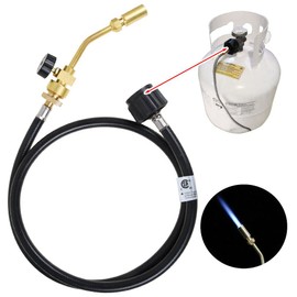 Propane Gas Tank Turbo Torch Hose Adapter Kit, Portable Propane Torch for Brazing Soldering Welding, Fuel by Gas Cylinder