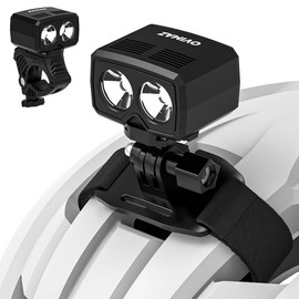 OVIMAZ Bike Helmet Light 1000 Lumens Bike Headlight USB Rechargeable with 1200mAh Long Battery Life 5 Lighting Modes Adjustable Mounts for Cycling Safety