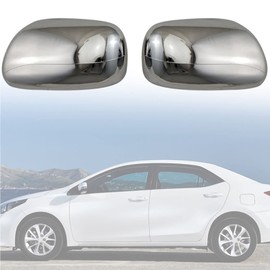 EVGATSAUTO Carcasa de Espejo Retrovisor, 2 Uds. Elegante Tapa de Espejo Retrovisor Lateral Cromado ABS para Corolla 2001/para VIOS 2003 Carcasa de Espejo de Puerta