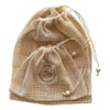 EarthForAll Organic Cotton Mesh Bags Pack of 3 Cream Utility,