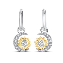 KUNSIR Silver Earrings for Women Earrings, 1 Pair of 925 Sterling Silver Drop Earrings Hypoallergenic for Women and Girls Best Gifts