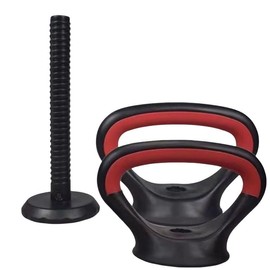 LMS DATA Adjustable Kettlebell Handles for Weight Plates – Converts Dumbbells into Kettlebells for Strength Training, Features Non-Slip Grips for a Secure Hold