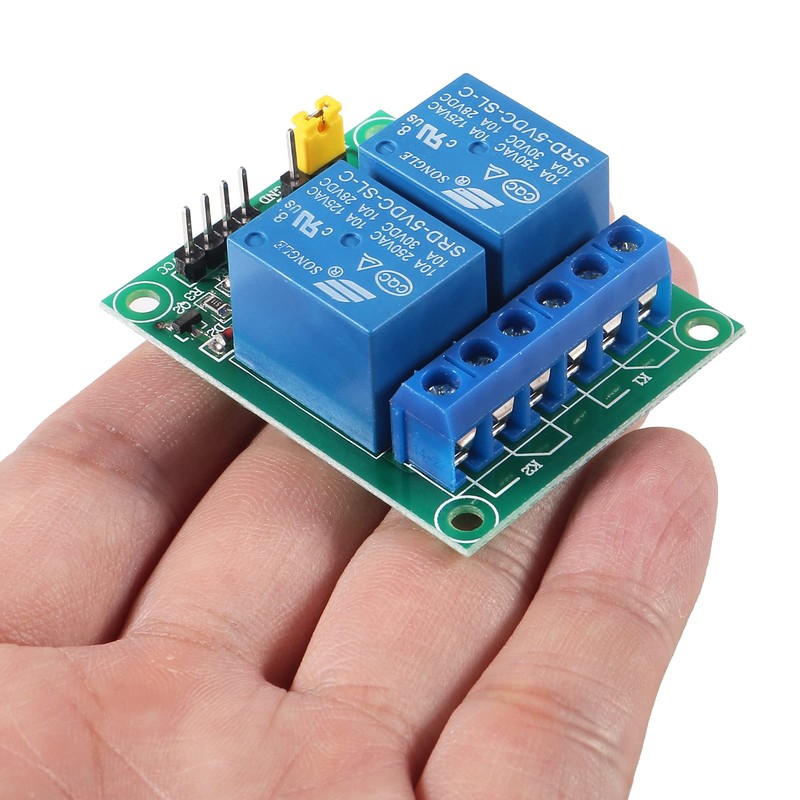 AOICRIE 3pcs 2 Channel DC 5V Relay Module for Arduino