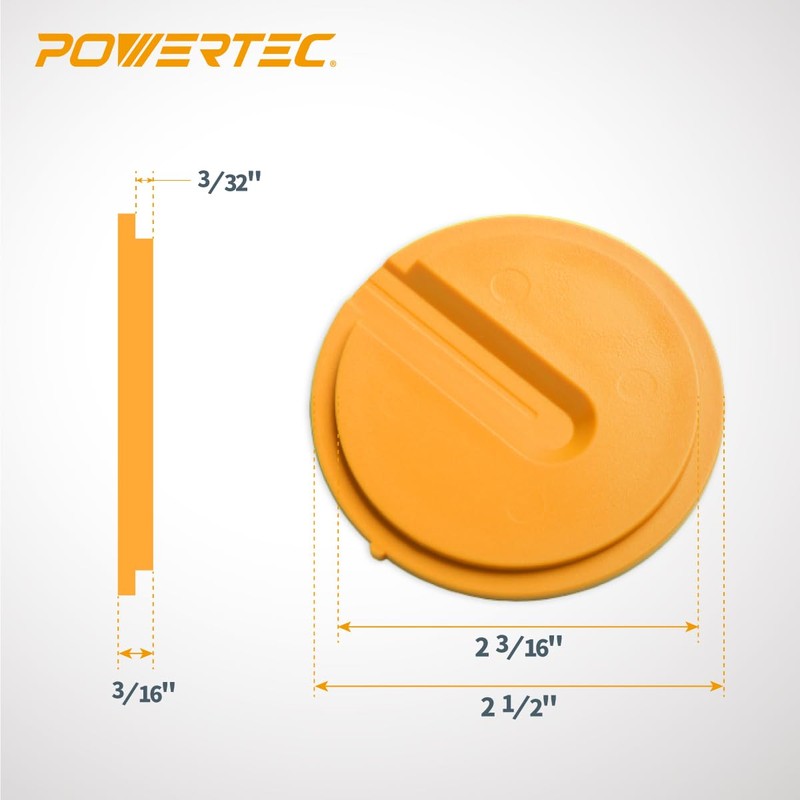 POWERTEC 71086 Zero Clearance Band Saw Table Insert for Delta