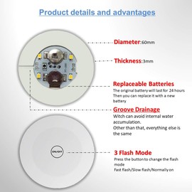 12Pcs LED Coaster, LED Sticker Lights, LED Bottle Lights Cup Holder Lights for Wine Liquor Bottle, Bottle Sparklers for Champagne, Party, Bar, Cold White