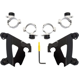 Memphis Shades Trigger-Lock Mounting Kit (Black/Cafe Fairing) Compatible with 96-10 Harley XL1200C