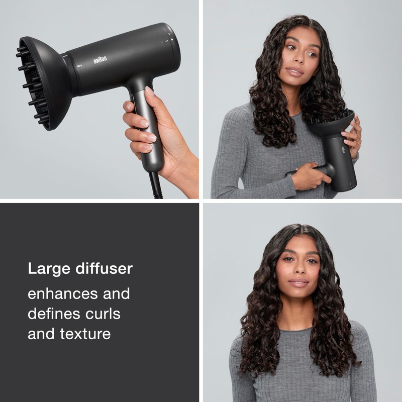 Braun Hair Dryer with Diffuser, Blow Dryer with Super-Ionic Technology