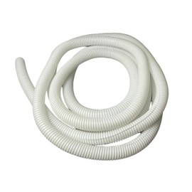 White Conduit Split Plastic Flexible Cable Tidy Solution Tube Trunking 23mm - 4m