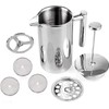 MaxMiuly Cafetiere French Press Small Szie 350ml/12oz,Stainless Steel Double Wall