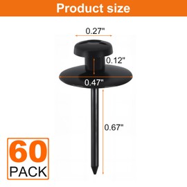 HAOERMEI 60Pcs Double Headed Picture Hanging Nails,Wall Hangers Without Nails, Thumb Tacks for Wall, Renter Friendly Decor Push Pins for Tapestry Frame Art Picture,Wall Pins for Hanging, Wall Nails for Hanging