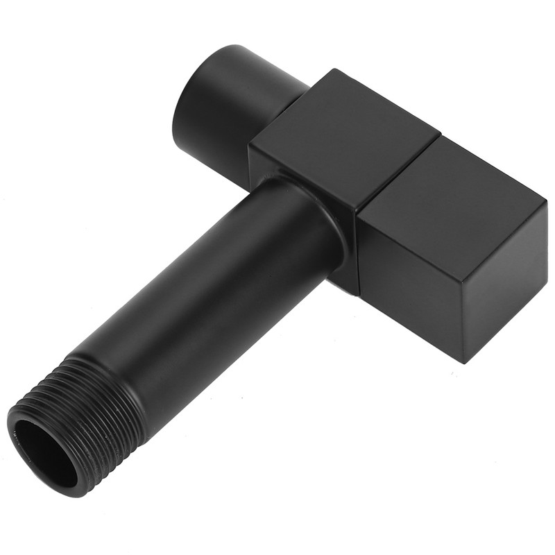 G1/2 Thread Black Copper Faucet Wall Mounted Single Cold Water