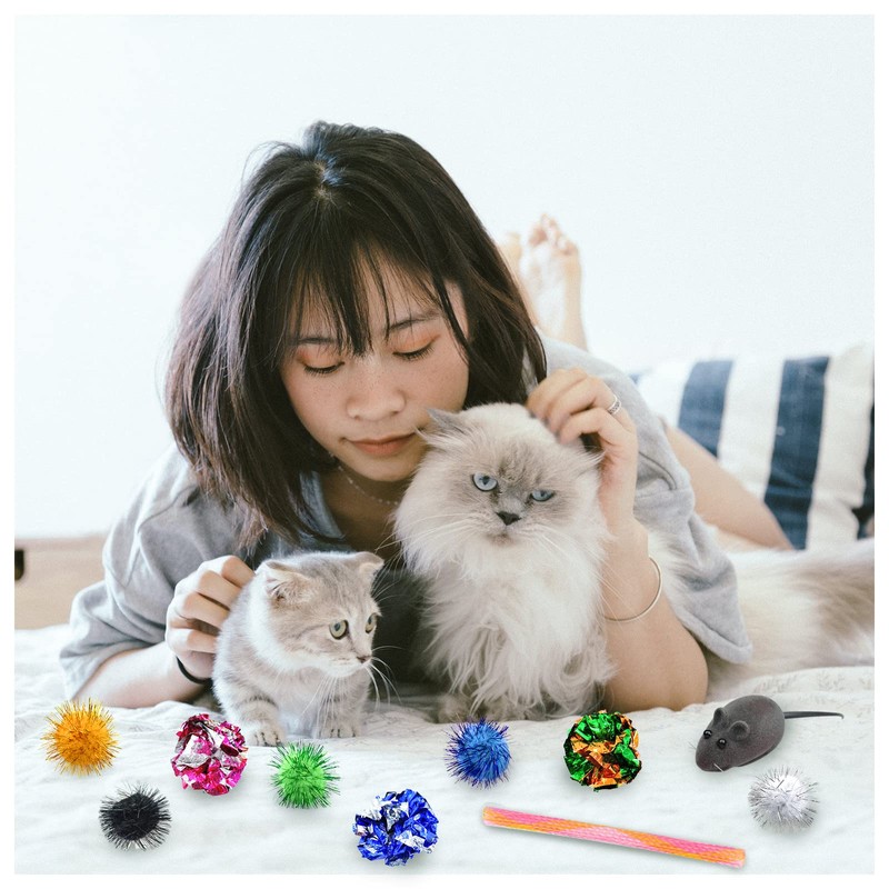 Andiker Cat Toys for Indoor Cats, 4 Big Cat Springs