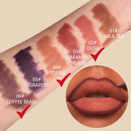 ARCHIDATE Lip Liner and Lipstick Combo Set, 3 Colors Gradient Matte Creamy Lip Pencil Crayon, High Pigmented Long Lasting Waterproof Smudge Proof, Contour Gradual Ombre Effect Lipliners Pencil