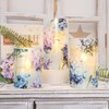 GORGE MOMENT Flameless Candles LED Flicker with Remote DIM Blue