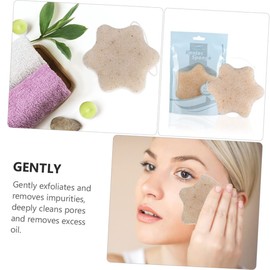 Baluue 2pcs Reusable Facial Exfoliating Sponge Gentle Makeup Remover Tool for Deep Cleansing for Daily Use and Travel Made from Natural Ingredients for Smooth Skin