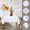 3-Pack White Table Cloth, White Party Tablecloth 183x137 Cm, Rectangular