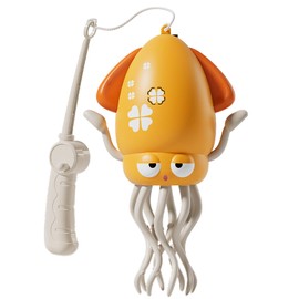 LFACHTER Magic Dancing Octopus Toy, Dancing Squid Toy, Electric Crawling Octopus with LED Lights & Music, Smart Obstacle Avoidance Sensor Toys, Interactive Auto-Dance Squid Gifts for Kids(Yellow)