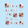24Pcs Cat Eye Press on Toenails Short Square Fake Toe