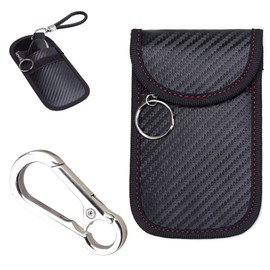 Faraday Pouch,Car Key Blocker Pouch, Keyless Blocking Key Case, RFID Blocker Bag for Car Security (Black)(Color:Black)