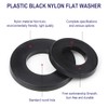 YOYEAH Pack of 25 Washers M6 Black Carbon Steel Washers