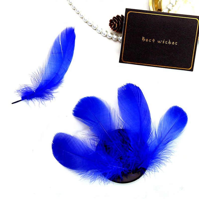 Lamar Feather 300pcs Blue Feathers 2-3 Inches Bulk Feathers for