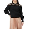 Jill by Jill Stuart Women's Sweater Catashia Docking Knit, Black