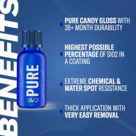 GYEON Q2 PURE EVO Ceramic Coating – Ultra Gloss – sio2 Hard – Deep Shine - Single Layer – Outdoor Application – Water Spot Resistant - Extreme Durability (30ml)