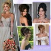 Kurope Black Wig 2-in-1 Messy Bun Hairpieces Ponytail with Bangs