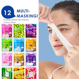 Pack of 12 Face Sheet Masks,Moisturising Face Masks,Daily Care Sheet,Daily Care Pack,Moisturising ﻿beauty set,Moisturizing ﻿beauty set,Moisturizing Properties,Hydrate