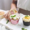 100 Pack 3.5 Oz Foil Baking Cups with Dome Lids