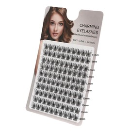 Individual Lashes - 120Pcs D Curl 11-13mm Mixed Trays Extensions Individual Cluster Lashes - Russian Lashes Individual Cluster Eyelash Extension DIY At Home (EX-16Mix)
