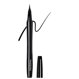 AQUAPURITY PHOERA® WATERPROOF LIQUID EYELINER PEN BROWN BLACK AND 4 MORE COLOURS SMUDGE PROOF EYE LINER LONG LASTING MAKEUP COSMETICS UK (101 jet black)