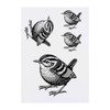 4 x 'Wren Bird' Temporary Tattoos - Water Resistant, Skin-Safe,