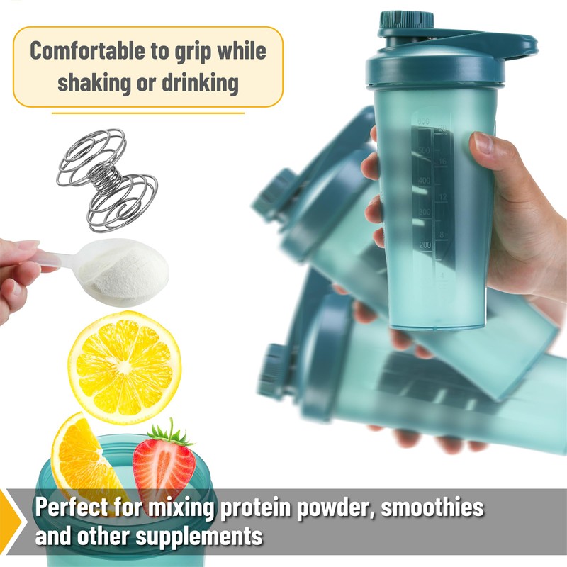 Mr. Pen- Shaker Bottles for Protein Mixes with Twist Cap,