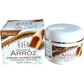 Crema Humectante Orgánica de Arroz, Iluminadora y Anti-Acné, 75g