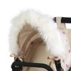 Roma Dolls Pram Hood Fur - white