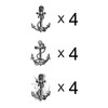SanerLian Anchor Ship Temporary Tattoo Sticker Waterproof Fake Tatoo Men