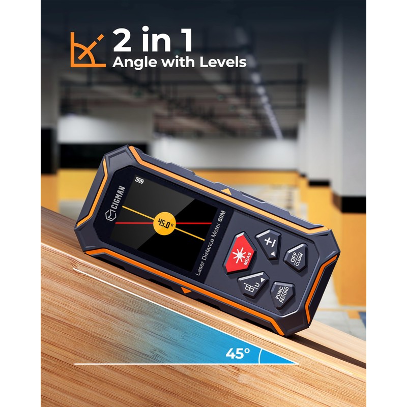 Dual Laser Measuring Tool, CIGMAN 393Ft Bilateral Laser Measurement Tool