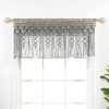 Lush Decor Boho Macrame Textured Cotton Valance, 50" W x