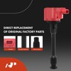 A-Premium (Red) Set of 8 Ignition Coil Pack and Iridium