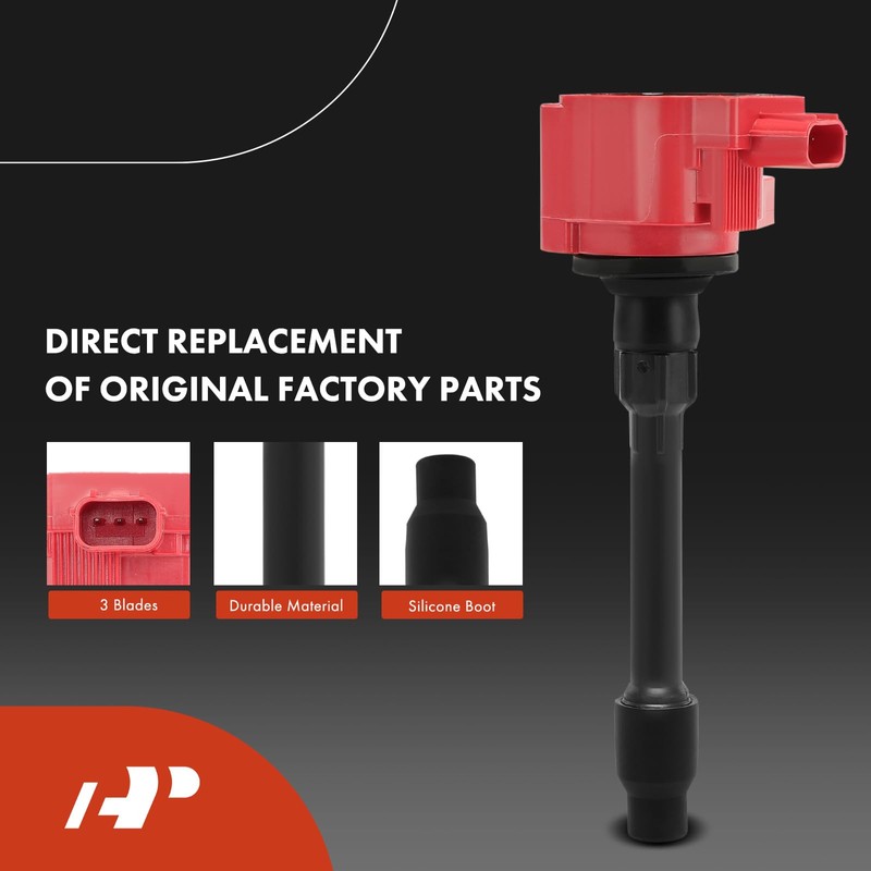 A-Premium (Red) Set of 8 Ignition Coil Pack and Iridium