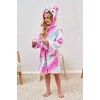 Piefry Girls Soft Unicorn Hooded Bathrobe with Unicorn Slippers, Blindfold