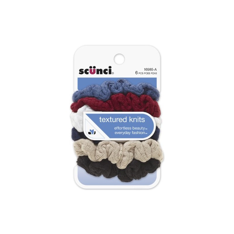 Scunci Effortless Beauty Mini Waffle Twisters, 6 Count