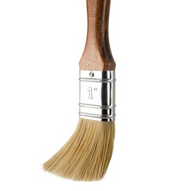 Premium Brush | Flat Brush 1 Inch / 25 mm | Paint Brush | Painting Brush | Wooden Handle Lacquered (Pack of 1)