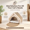 Large Wood Cat House for Indoor Cats - Cute Cat
